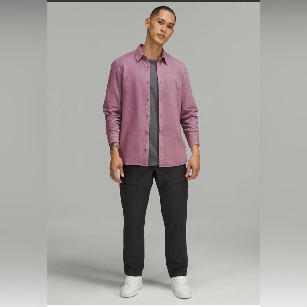Lululemon Commission Long Sleeve Shirt in Vintage Plum Commission Enzyme Dye